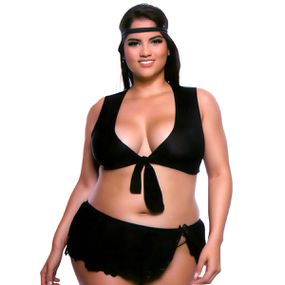 *Fantasia Viúva Negra Plus Size II (CP6209) - Preta - Tabuê Sex shop atacado - Produtos eróticos com preços de fábrica.