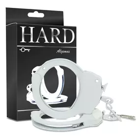 Algema em Metal Hard (CSA109M-HA109M) - Branco - Tabuê Sex shop atacado - Produtos eróticos com preços de fábrica.