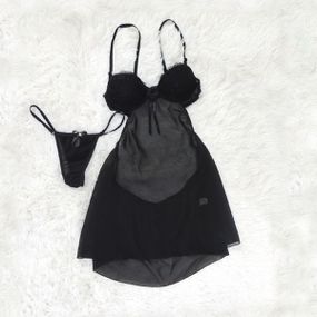 *Camisola Thatty (DM003) - Preto - Tabuê Sex shop atacado - Produtos eróticos com preços de fábrica.
