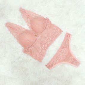 Conjunto Karina (DR4508) - Rosa - Tabuê Sex shop atacado - Produtos eróticos com preços de fábrica.