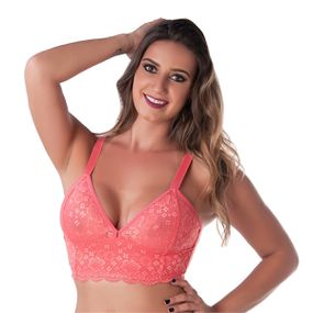 *Soutien Duanip Sem Aro E Sem Bojo (DU759) - Coral - Tabuê Sex shop atacado - Produtos eróticos com preços de fábrica.