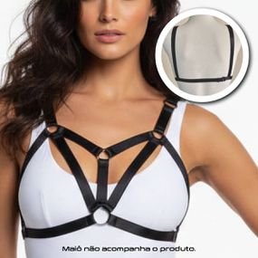 *Harness Soutien de Elastico GS Acessórios (GS114) - Preto - Tabuê Sex shop atacado - Produtos eróticos com preços de fábrica.