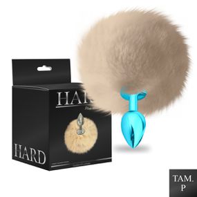Plug Metálico PomPom Claro Hard (HA115-ST605) - Azul - Tabuê Sex shop atacado - Produtos eróticos com preços de fábrica.