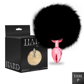 Plug de Metal PomPom Escuro Hard (HA115) - Vermelho - Tabuê Sex shop atacado - Produtos eróticos com preços de fábrica.