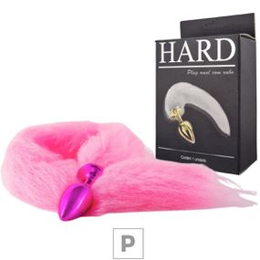Plug de Metal Rosa Com Cauda Hard (HA116R) - Rosa - Tabuê Sex shop atacado - Produtos eróticos com preços de fábrica.