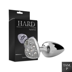 Plug de Metal Com Pedra de Coração Cravejada (HA136) - Croma... - Tabuê Sex shop atacado - Produtos eróticos com preços de fábrica.