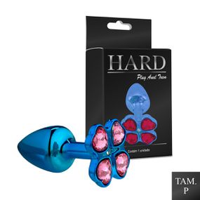 Plug Metálico P Com Pedra Variadas Trevo (HA137) - Azul - Tabuê Sex shop atacado - Produtos eróticos com preços de fábrica.