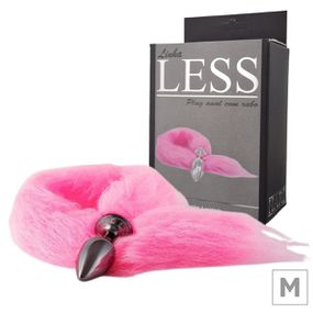 Plug de Plástico M Less Preto Com Cauda (HA169P) - Rosa - Tabuê Sex shop atacado - Produtos eróticos com preços de fábrica.