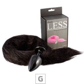 Plug de Plástico G Less Preto Com Cauda (HA170P) - Preto - Tabuê Sex shop atacado - Produtos eróticos com preços de fábrica.