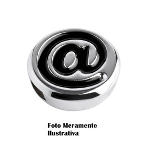 Separador de Palavras Formato de Arroba (HA180@) - Cromado - Tabuê Sex shop atacado - Produtos eróticos com preços de fábrica.