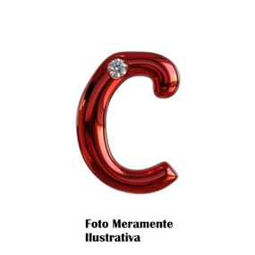 *Letras Para Personalização Vermelha (HA180V) - C - Tabuê Sex shop atacado - Produtos eróticos com preços de fábrica.