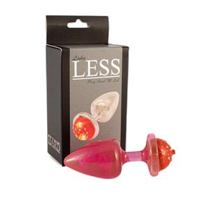 Plug Less M Com Led (HA183) - Vermelho - Tabuê Sex shop atacado - Produtos eróticos com preços de fábrica.