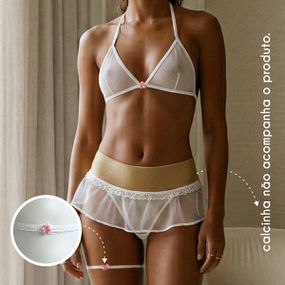 *Fantasia Mini Noiva -(HB0372) - Branco - Tabuê Sex shop atacado - Produtos eróticos com preços de fábrica.