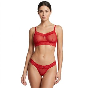 Conjunto Segredo (ID1086) - Vermelho - Tabuê Sex shop atacado - Produtos eróticos com preços de fábrica.