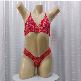 Conjunto Beleza - (ID1133) - Rubi c/ Branco - Tabuê Sex shop atacado - Produtos eróticos com preços de fábrica.