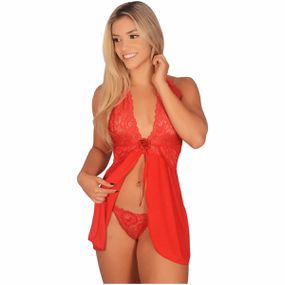*Camisola Ryanna (LK567) - Vermelho - Tabuê Sex shop atacado - Produtos eróticos com preços de fábrica.