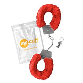 Algema em Metal Com Pelúcia My Cuff (MVAM01) - Vermelho - Tabuê Sex shop atacado - Produtos eróticos com preços de fábrica.