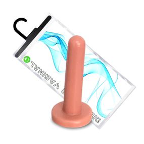 *Plug Dilatador Anal/Vaginal 9cm (P002-18044) - Bege - Tabuê Sex shop atacado - Produtos eróticos com preços de fábrica.