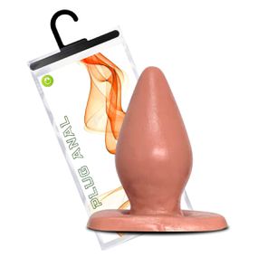 *Plug PVC Cônico 11cm (P3951) - Bege - Tabuê Sex shop atacado - Produtos eróticos com preços de fábrica.