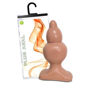 *Plug Silicone 3 Esferas 11cm (P59501) - Bege - Tabuê Sex shop atacado - Produtos eróticos com preços de fábrica.