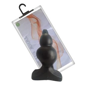 *Plug Silicone 3 Esferas 11cm (P5953) - Preto - Tabuê Sex shop atacado - Produtos eróticos com preços de fábrica.