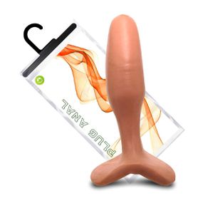 *Plug de Silicone Simples (P6511PROM) - Bege - Tabuê Sex shop atacado - Produtos eróticos com preços de fábrica.