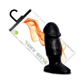*Plug PVC Maciço Ponta Formato de Pênis (P9103) - Preto - Tabuê Sex shop atacado - Produtos eróticos com preços de fábrica.