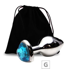 Plug de Metal G Com Pedra Formato de Coração VP (PL009G) - P... - Tabuê Sex shop atacado - Produtos eróticos com preços de fábrica.