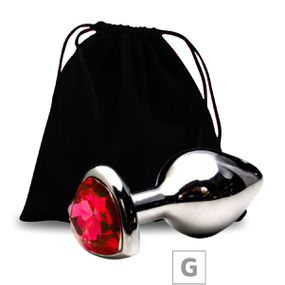Plug de Metal G Com Pedra Formato de Coração VP (PL009G) - P... - Tabuê Sex shop atacado - Produtos eróticos com preços de fábrica.