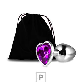 Plug de Metal P Pedra Formato de Coração VP (PL009P). - Pedr... - Tabuê Sex shop atacado - Produtos eróticos com preços de fábrica.