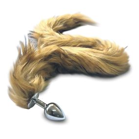 *Plug de Metal Com Rabo de Raposa VP(PL017P) - Padrão - Tabuê Sex shop atacado - Produtos eróticos com preços de fábrica.