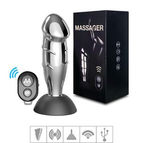*Plug em Aço Recarregável Com Controle VP (PL093-CZPL93) - C... - Tabuê Sex shop atacado - Produtos eróticos com preços de fábrica.