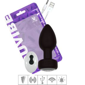 Plug de Silicone Com Vibro e Led (PL190) - Preto - Tabuê Sex shop atacado - Produtos eróticos com preços de fábrica.