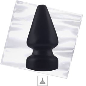 Plug PVC Gigante Com Ventosa (PLUG18) - Preto - Tabuê Sex shop atacado - Produtos eróticos com preços de fábrica.