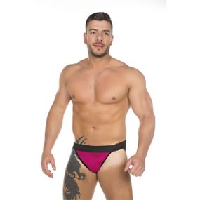 Cueca Jock Strapy (PS1109) - Magenta c/ Preto - Tabuê Sex shop atacado - Produtos eróticos com preços de fábrica.