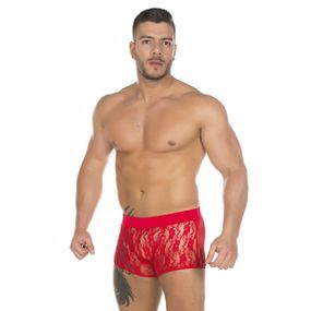 *Cueca Renda (PS1117) - Vermelho - Tabuê Sex shop atacado - Produtos eróticos com preços de fábrica.