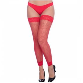 Meia 7/8 Arrastão Legging Com Renda - (PT21) - Vermelho - Tabuê Sex shop atacado - Produtos eróticos com preços de fábrica.