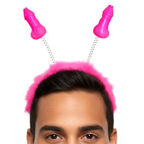 *Tiara Com Mini Pênis (FC1458-RA1458-RA201) - Rosa - Tabuê Sex shop atacado - Produtos eróticos com preços de fábrica.