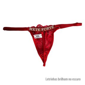 Calcinha Vermelha Personalizada Treacy (ST118) - Mete Forte - Tabuê Sex shop atacado - Produtos eróticos com preços de fábrica.