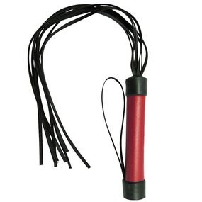 *Chicote 8 Tiras 40cm Dominatrixxx (DX906-ST680) - Vermelho - Tabuê Sex shop atacado - Produtos eróticos com preços de fábrica.