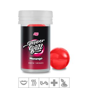 Bolinhas Beijáveis Pepper Ball 2un (ST754) - Morango - Tabuê Sex shop atacado - Produtos eróticos com preços de fábrica.