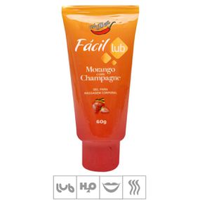 Lubrificante Fácil Lub Beijável 60g - (ST968) - Morango c/ C... - Tabuê Sex shop atacado - Produtos eróticos com preços de fábrica.
