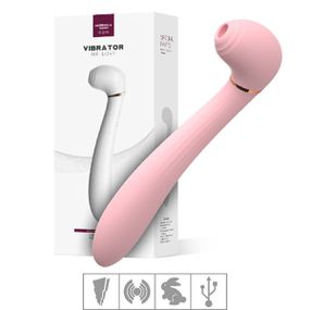 *Vibrador Recarregável com Pulsação (SU044-CZSU44) - Rosa - Tabuê Sex shop atacado - Produtos eróticos com preços de fábrica.