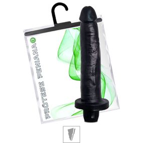 *Prótese 18x12cm Com Vibro (VB30003) - Preta - Tabuê Sex shop atacado - Produtos eróticos com preços de fábrica.