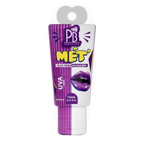Óleo Beijável Mét 15ml (ST982) - Uva - Tabuê Sex shop atacado - Produtos eróticos com preços de fábrica.