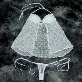 *Camisola Cris (DM175) - Branco - Tabuê Sex shop atacado - Produtos eróticos com preços de fábrica.