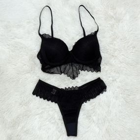 Conjunto Nanda (DR4530-DR4595). - Preto - Tabuê Sex shop atacado - Produtos eróticos com preços de fábrica.
