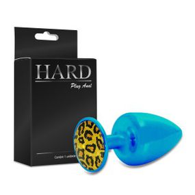 Plug de Metal M Com Pedra Variadas Hard (ST611-HA114) - Azul - Tabuê Sex shop atacado - Produtos eróticos com preços de fábrica.