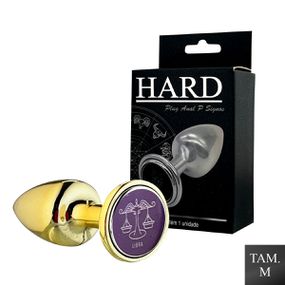 Plug Metálico M Signos Libra (HA163LI) - Dourado - Tabuê Sex shop atacado - Produtos eróticos com preços de fábrica.