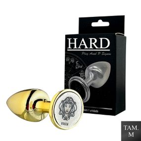 Plug Metálico M Signos Virgem (HA163VI) - Dourado - Tabuê Sex shop atacado - Produtos eróticos com preços de fábrica.